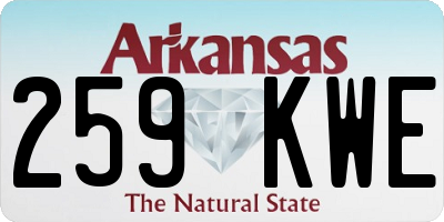 AR license plate 259KWE