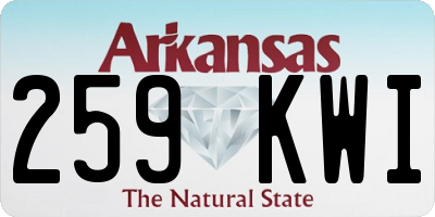 AR license plate 259KWI