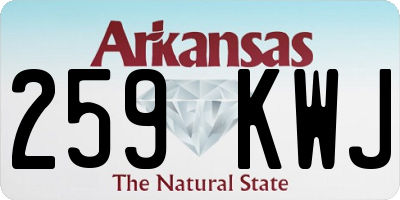 AR license plate 259KWJ