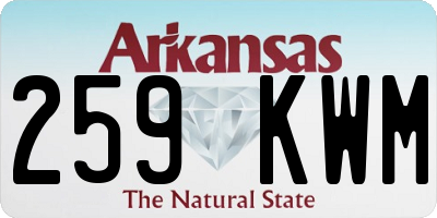 AR license plate 259KWM