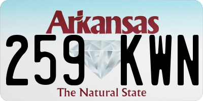 AR license plate 259KWN
