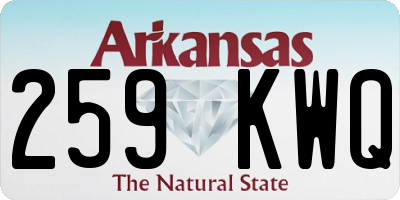 AR license plate 259KWQ