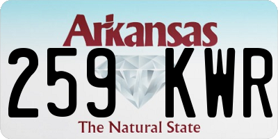 AR license plate 259KWR