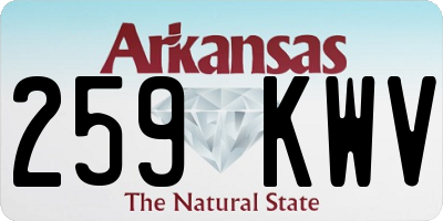 AR license plate 259KWV