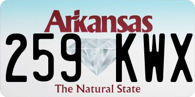 AR license plate 259KWX