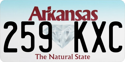 AR license plate 259KXC