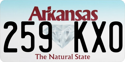 AR license plate 259KXO