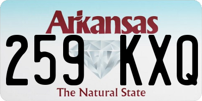 AR license plate 259KXQ