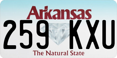 AR license plate 259KXU