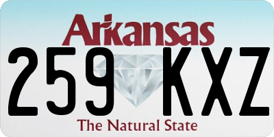 AR license plate 259KXZ