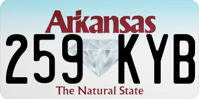 AR license plate 259KYB