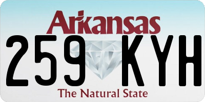 AR license plate 259KYH