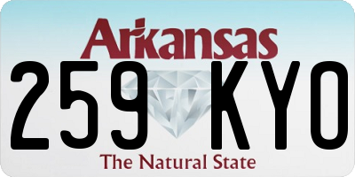 AR license plate 259KYO