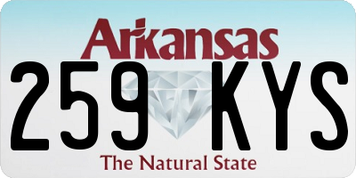 AR license plate 259KYS