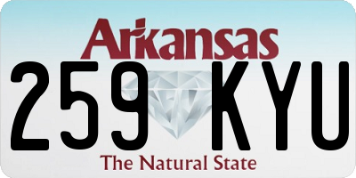 AR license plate 259KYU