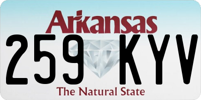 AR license plate 259KYV