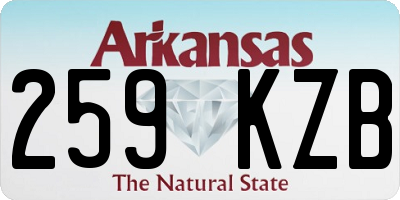 AR license plate 259KZB