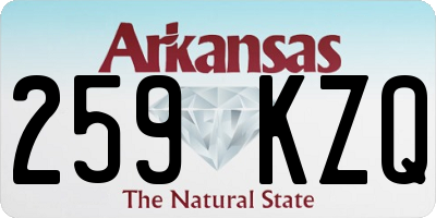 AR license plate 259KZQ