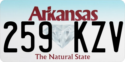 AR license plate 259KZV