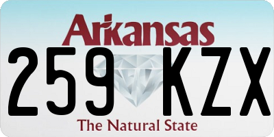 AR license plate 259KZX