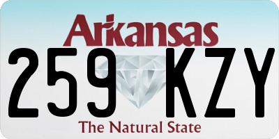 AR license plate 259KZY