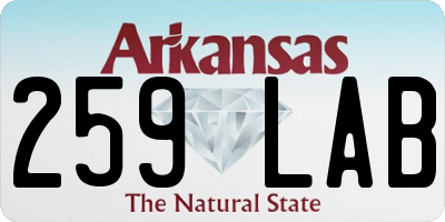 AR license plate 259LAB