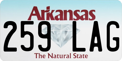 AR license plate 259LAG