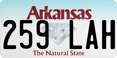 AR license plate 259LAH