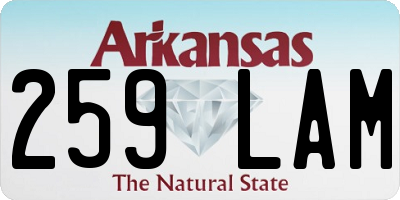 AR license plate 259LAM
