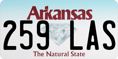 AR license plate 259LAS
