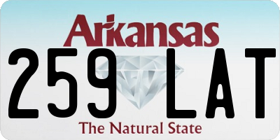 AR license plate 259LAT