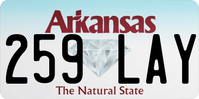 AR license plate 259LAY