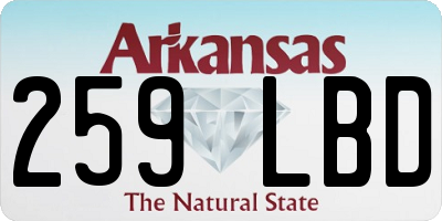 AR license plate 259LBD