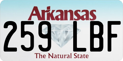 AR license plate 259LBF