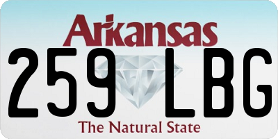 AR license plate 259LBG