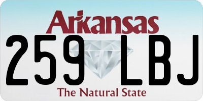 AR license plate 259LBJ