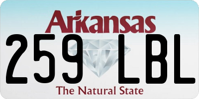 AR license plate 259LBL