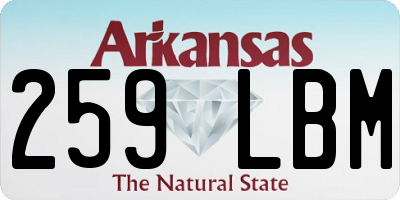 AR license plate 259LBM