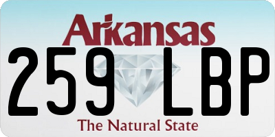 AR license plate 259LBP