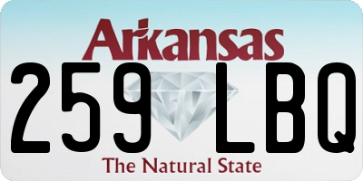 AR license plate 259LBQ