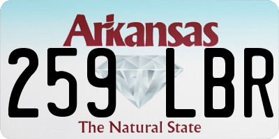 AR license plate 259LBR