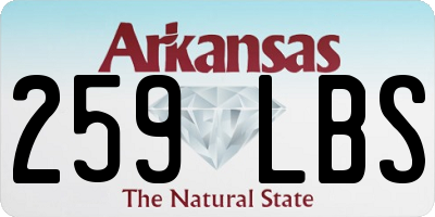 AR license plate 259LBS