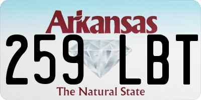 AR license plate 259LBT