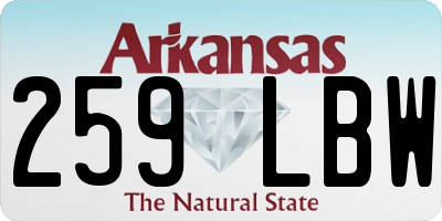 AR license plate 259LBW