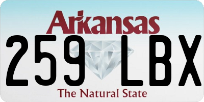 AR license plate 259LBX