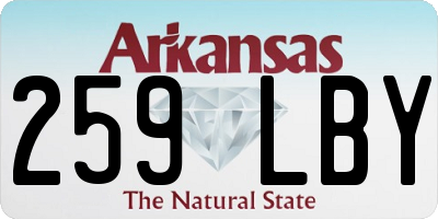AR license plate 259LBY