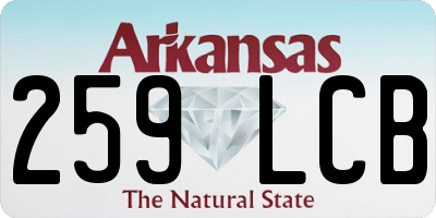 AR license plate 259LCB