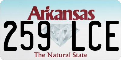 AR license plate 259LCE