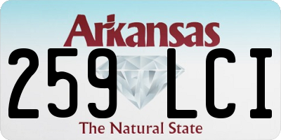 AR license plate 259LCI