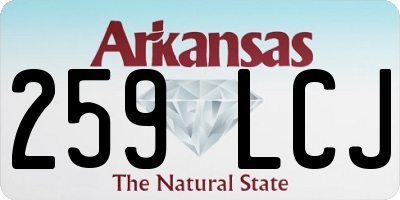 AR license plate 259LCJ